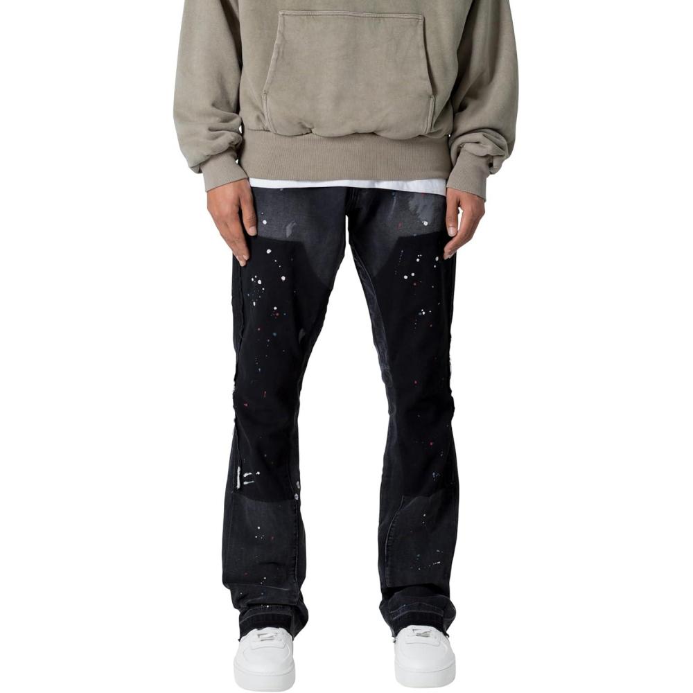 imagemnml Mens B243 Flare DenimBlack