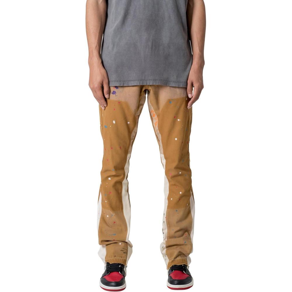 imagemnml Mens B243 Flare DenimBrown