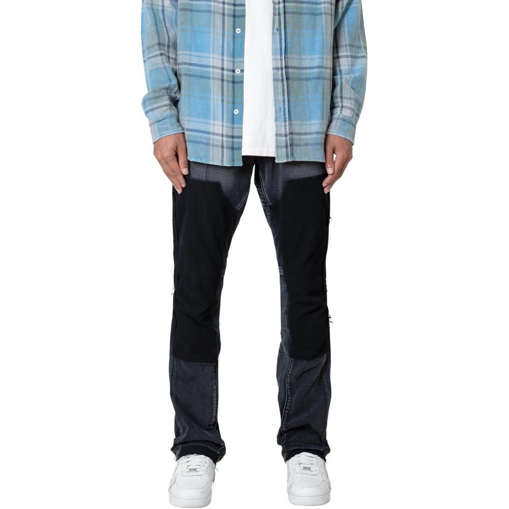 imagemnml Mens B501 Flare DenimBlack