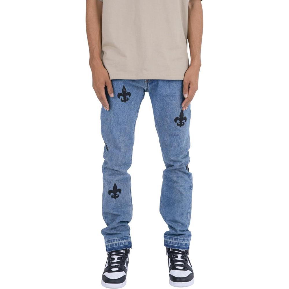 imagemnml Mens D112 Fleur Straight DenimBlueBlack