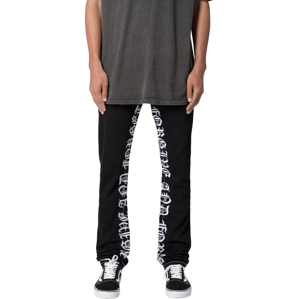 imagemnml Mens D527 Old English DenimBlackWhite