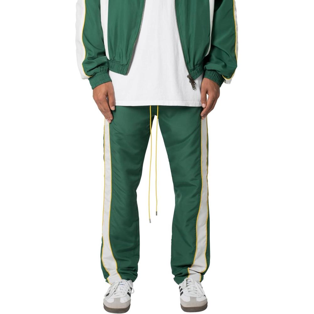 imagemnml Mens Race Track PantsGreenWhite