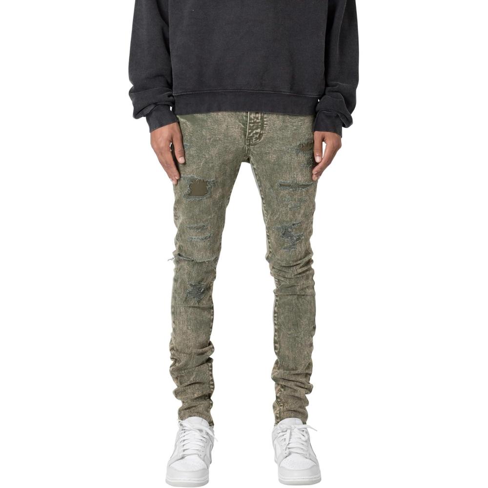 imagemnml Mens X369 Stretch Skinny DenimOlive