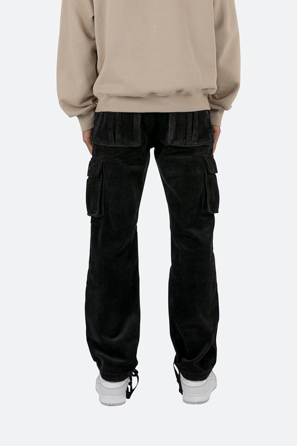 imagemnml Mens Vintage Corduroy Cargo PantsBlack