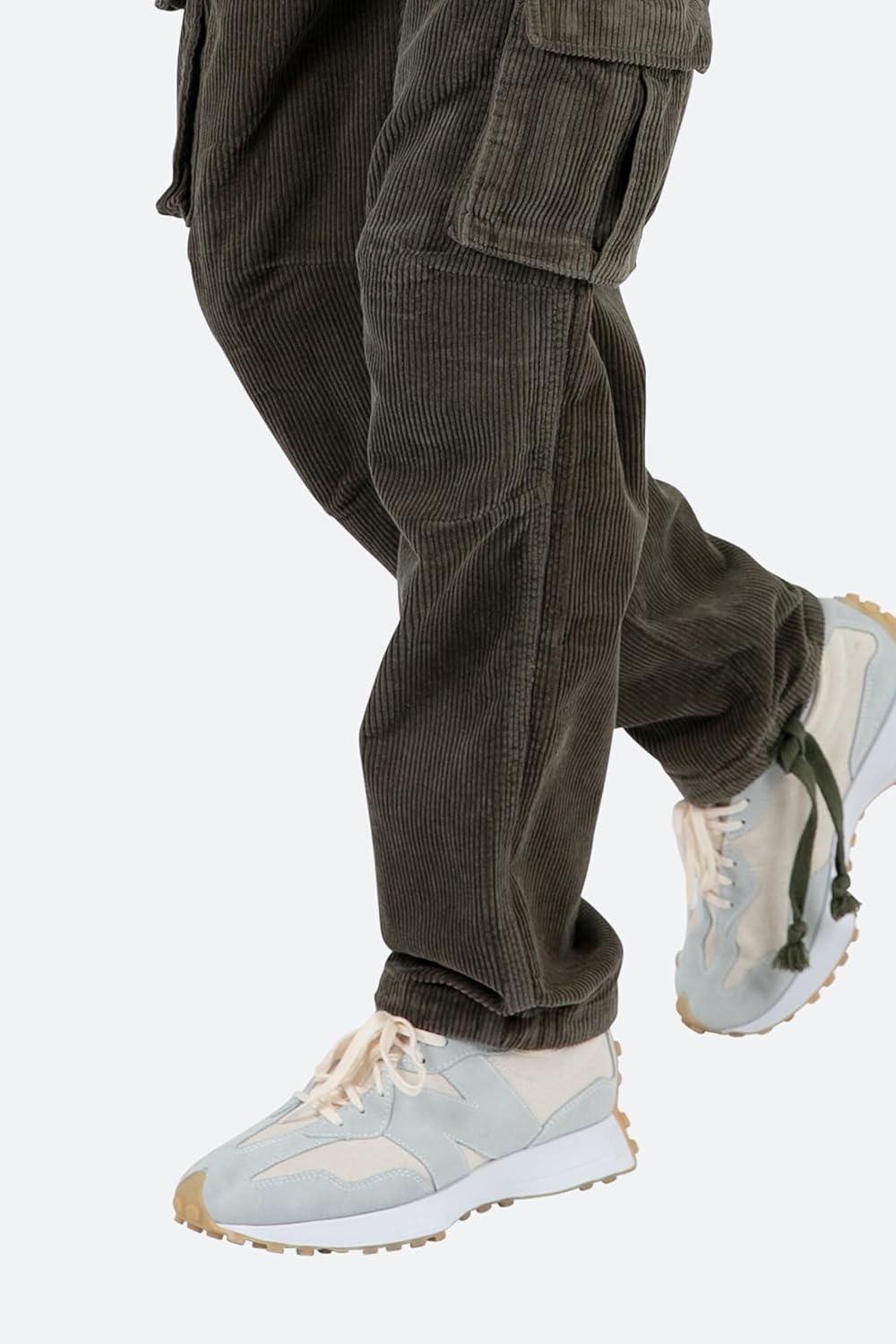 imagemnml Mens Vintage Corduroy Cargo PantsOlive