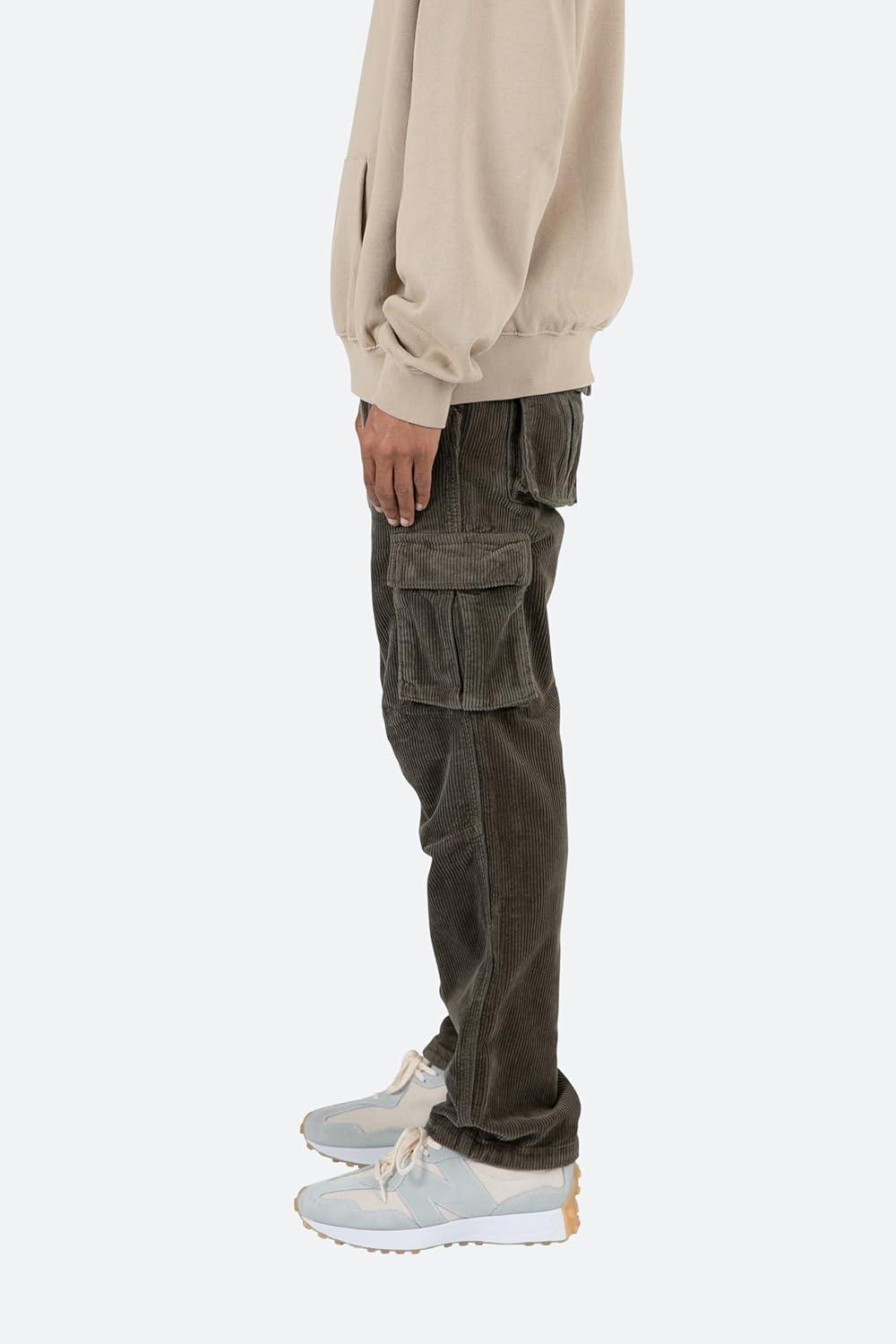 imagemnml Mens Vintage Corduroy Cargo PantsOlive