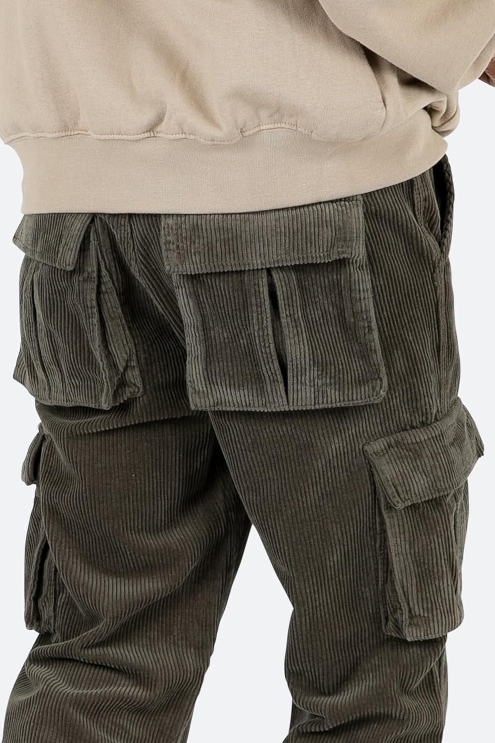 imagemnml Mens Vintage Corduroy Cargo PantsOlive