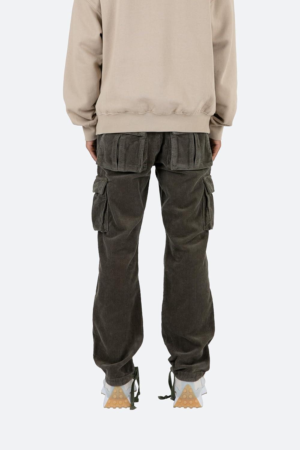 imagemnml Mens Vintage Corduroy Cargo PantsOlive