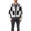 mnml Mens Checkered Cardigan(Black/White)