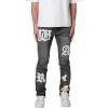 mnml Men’s D198 War Straight Denim(Black/White)