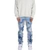 mnml Men’s D423 Cracked Straight Denim(Blue)