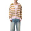 mnml Mens Men’s Striped Mohair Cardigan Sweater(Pink)