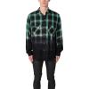 mnml Men’s Ombre Flannel Shirt(Black/Green)