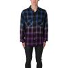 mnml Men’s Ombre Flannel Shirt(Black/Purple)