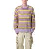 mnml Men’s Striped Mohair Sweater(Purple)