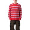 mnml Men’s Striped Mohair Sweater(Red)