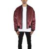 mnml Mens Velour Bomber Jacket(Burgundy)