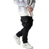 mnml Mens Waxed Denim Cargo Pants(Black)