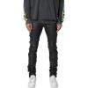mnml Mens X566 Skinny Leather Lace-up Pants(Black)