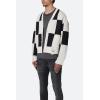 mnml Mens Checkered Cardigan(Black/White)