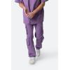 mnml Men’s Cotton Cargo Pants(Purple)