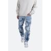 mnml Men’s D423 Cracked Straight Denim(Blue)
