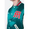 mnml Mens Men’s Satin Varsity Jacket(White)