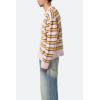 mnml Mens Men’s Striped Mohair Cardigan Sweater(Pink)
