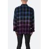mnml Men’s Ombre Flannel Shirt(Black/Purple)