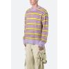 mnml Men’s Striped Mohair Sweater(Purple)