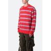 mnml Men’s Striped Mohair Sweater(Red)