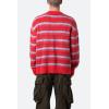 mnml Men’s Striped Mohair Sweater(Red)