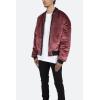 mnml Mens Velour Bomber Jacket(Burgundy)