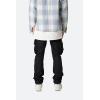 mnml Mens Waxed Denim Cargo Pants(Black)