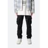 mnml Mens Waxed Denim Cargo Pants(Black)