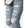 mnml Men’s X555 Crystal Skinny Denim(Blue/Pink)