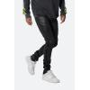 mnml Mens X566 Skinny Leather Lace-up Pants(Black)