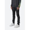 mnml Mens X566 Skinny Leather Lace-up Pants(Black)