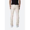 mnml Mens X566 Skinny Leather Lace-up Pants(Cream)
