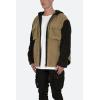 mnml mens Two Tone Sherpa Zip Up Hoodie(Brown)