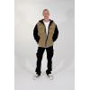 mnml mens Two Tone Sherpa Zip Up Hoodie(Brown)