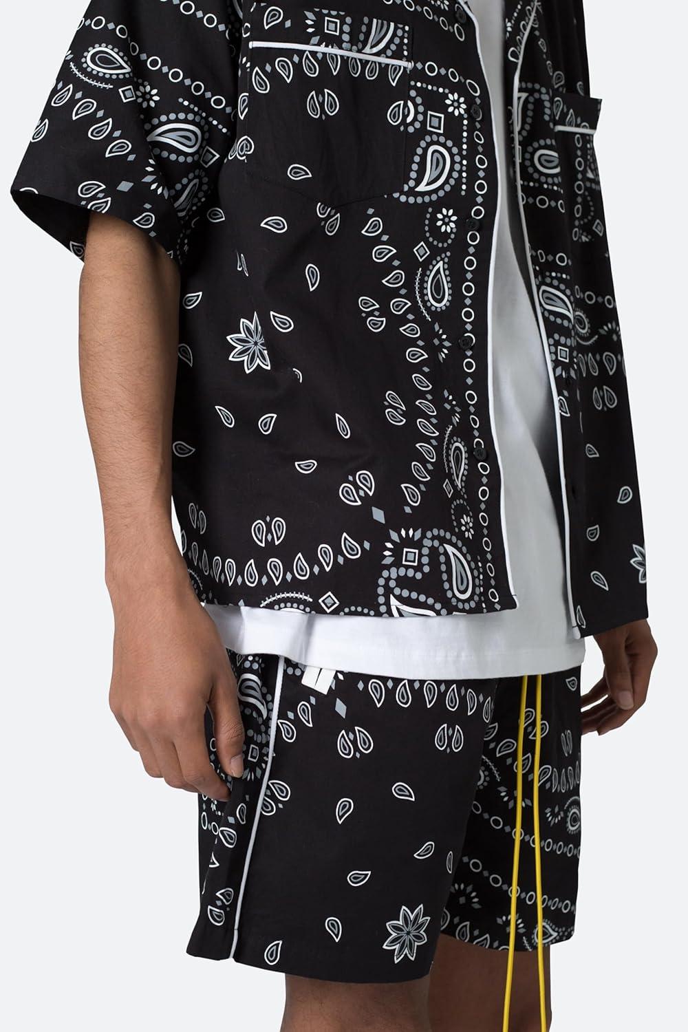 imagemnml Mens Bandana Paisley ShirtBlack