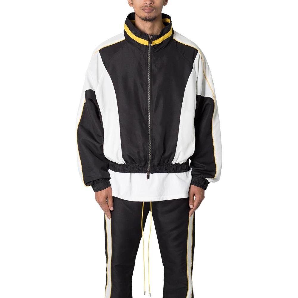 imagemnml mens Mnml Race Track JacketBlackWhite
