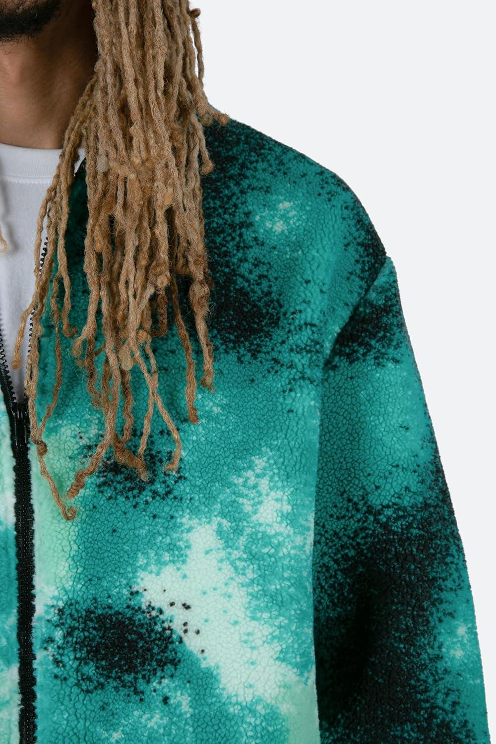 imagemnml mens Mnml Green Splash Zip Up JacketGreenBlack