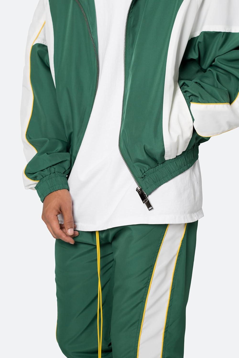 imagemnml mens Mnml Race Track JacketGreenWhite