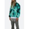 mnml mens Mnml Green Splash Zip Up Jacket(Green/Black)