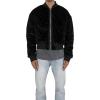 mnml mens Mnml Velour Bomber Jacket(Black)