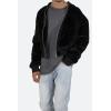 mnml mens Mnml Velour Bomber Jacket(Black)