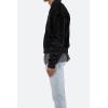 mnml mens Mnml Velour Bomber Jacket(Black)