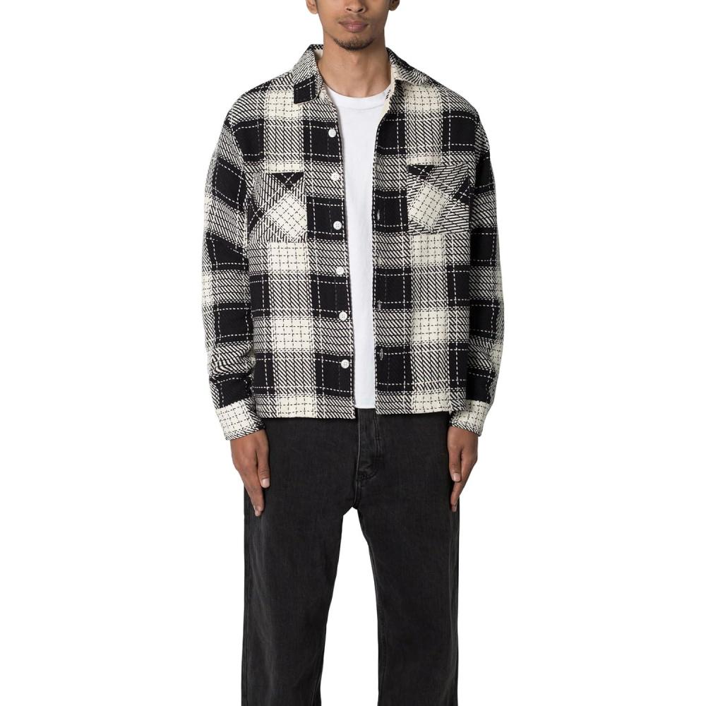 imagemnml Mens Classic Flannel ShirtBlack